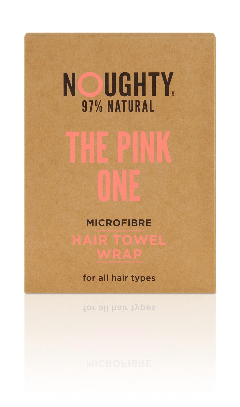 Noughty 97% Natural Pink Microfibre Hair Towel, Hair Towel Wrap Quickly Absorbs Moisture, Reduces Breakage, Combats Frizz, Pink - Image 3